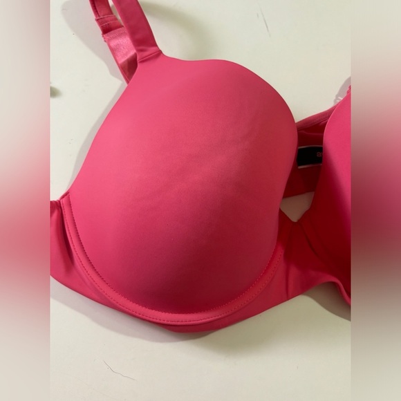 Avenue Watermelon Pink Underwire Plunge Full Coverage T-Shirt Bra 46DD - Picture 3 of 9